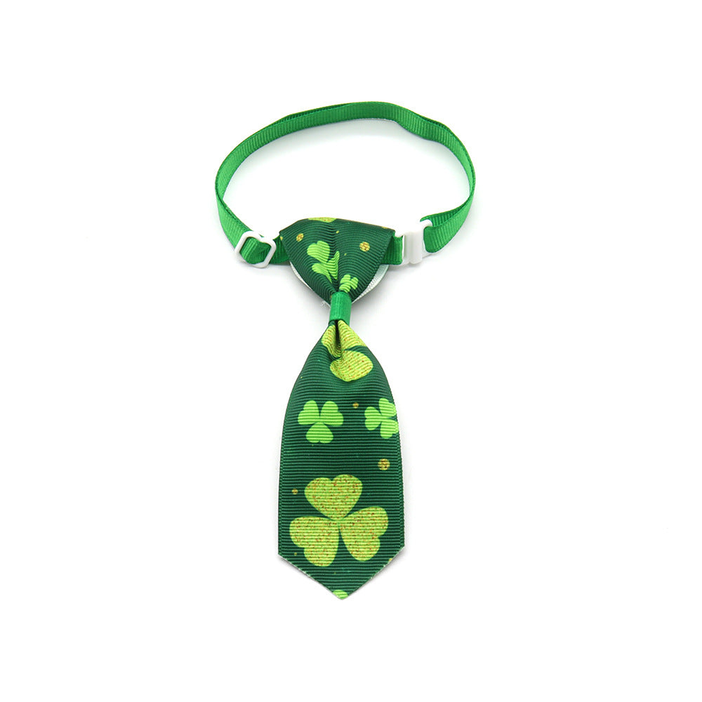 Beautiful St. Patrick's Day Four-leaf Clover Bow Ties Pets Possessions LLC
