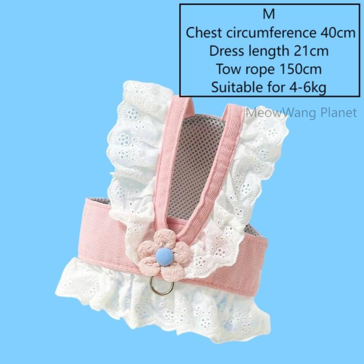 Beautiful Flower Harness + Leash Set for Cats & Dogs Pets Possessions