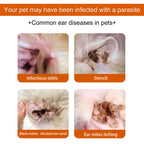 Yegbong Anti-Odor + Anti-Ear Mite Cleaning Wipes for Cats & Dogs Pets Possessions