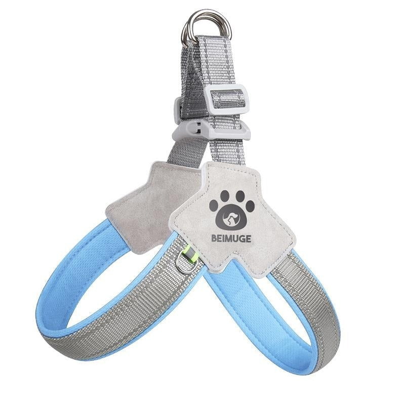 Adjustable Pet Harness + Leash with Reflective Stitching for Safety at Night for Dogs Pets Possessions