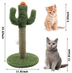 Cactus Cat Climbing Scratching Post with Natural Sisal Pets Possessions