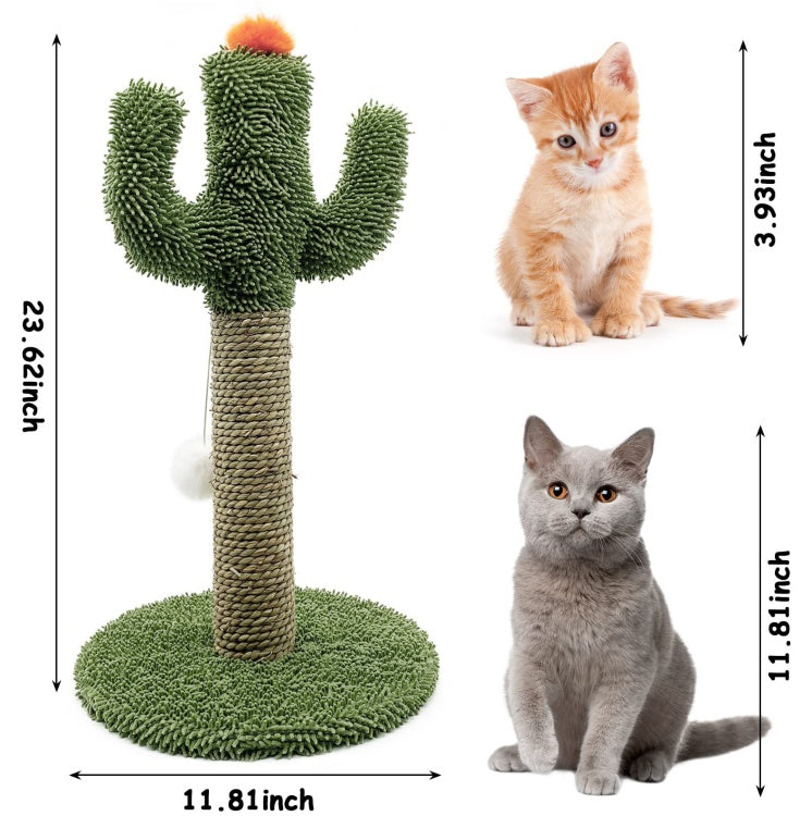 Cactus Cat Climbing Scratching Post with Natural Sisal Pets Possessions