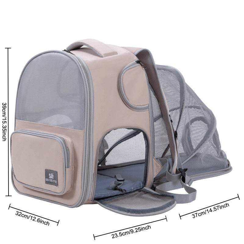 2-in-1 Adventure-Ready, Large Expandable Carrier & Backpack for Cats & Dogs Pets Possessions