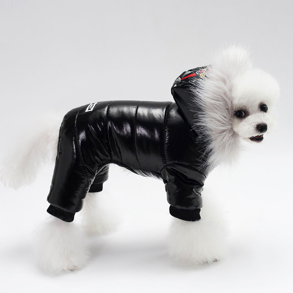 Cozy PU Leather Warm Coat for Small Dogs & Cats Pets Possessions LLC