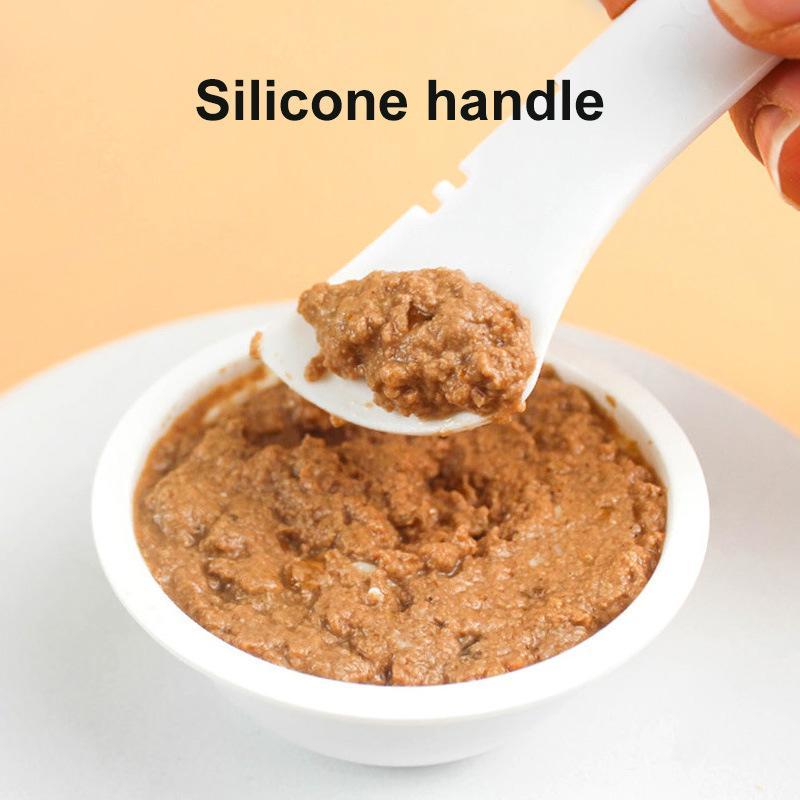 2-in-1 Short-scoop Can/Jar Opener + Scooper for Pet Food Pets Possessions