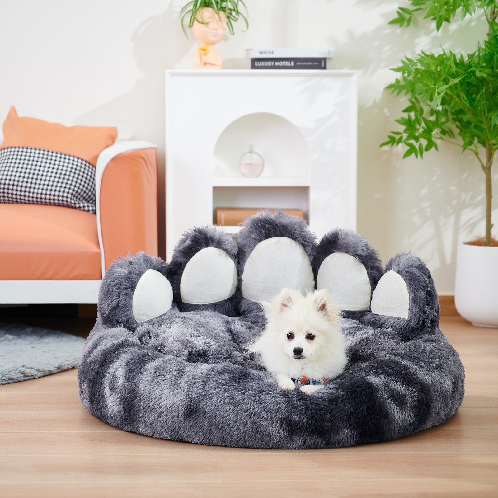 Comfy Paw Shaped Bed for Cats & Dogs Pets Possessions