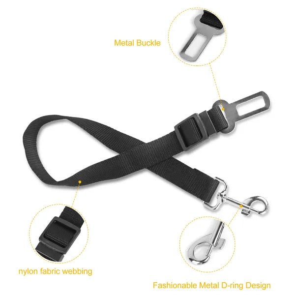2Pcs Adjustable Seat Belt Leash with Harness for Cats & Dogs Pets Possessions