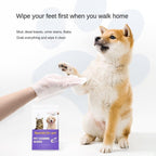PROKEI 2-in-1 PET Cleaning Hypoallergenic, Deodorizing Gloves and Wipes for Cats & Dogs Pets Possessions