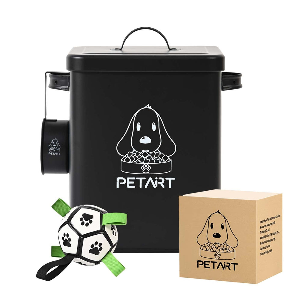 Metal Food Storage Containers, with Toy and Scooper for Cats & Dogs Pets Possessions