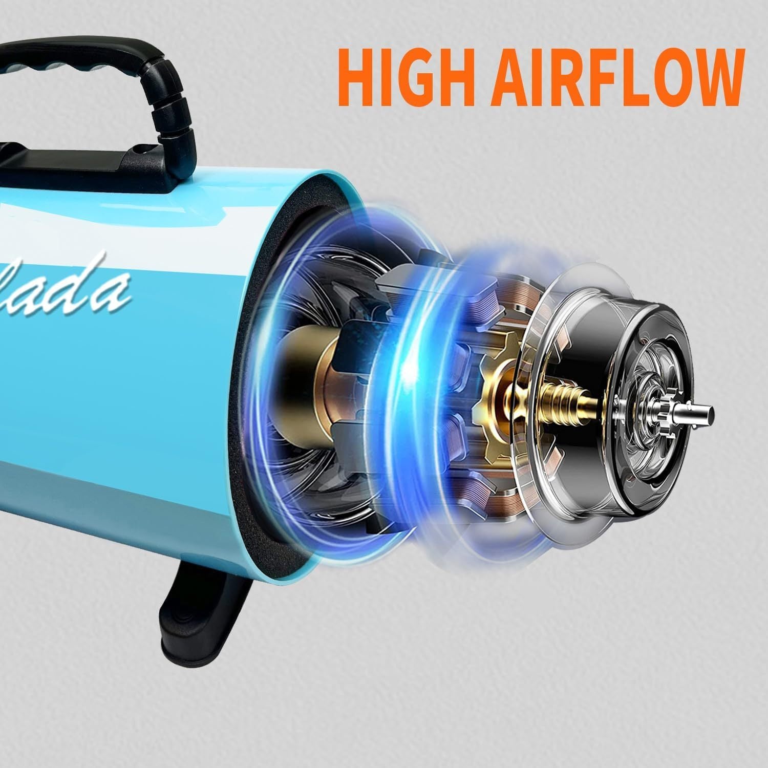 Golada Professional-Grade Grooming Blow Dryer with 4 Detachable Nozzles for Cats & Dogs Pets Possessions