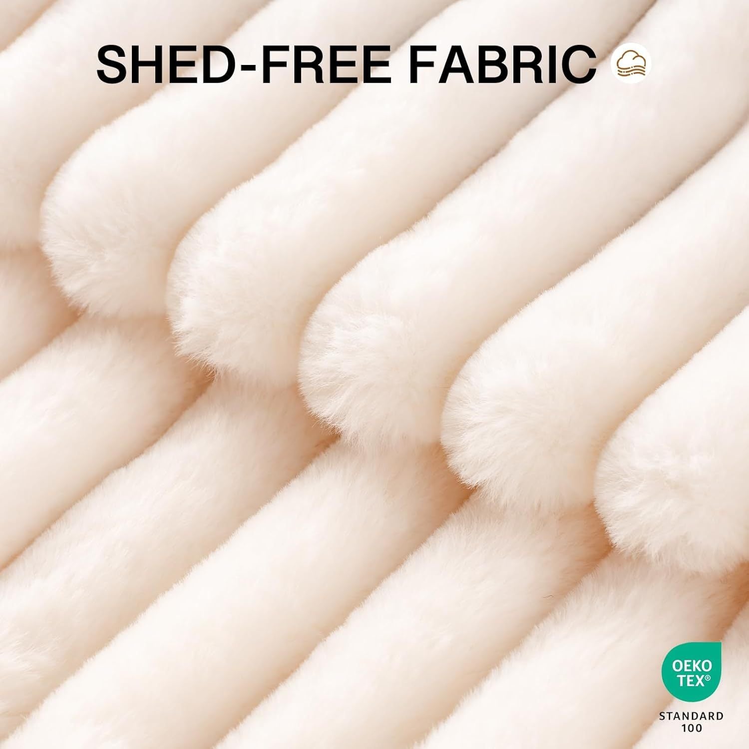 MEWOOFUN Cream Fluffy Round Donut Bed with Non-Slip Bottom for Cats & Dogs Pets Possessions
