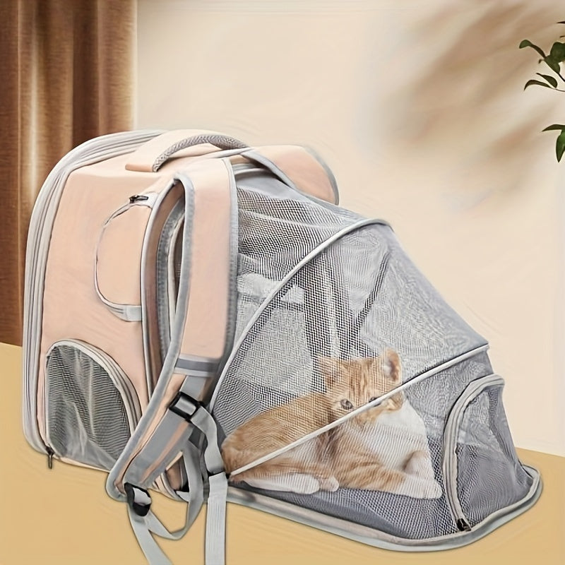 2-in-1 Adventure-Ready, Large Expandable Carrier & Backpack for Cats & Dogs Pets Possessions