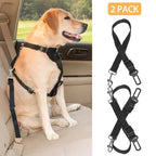 2Pcs Adjustable Seat Belt Leash with Harness for Cats & Dogs Pets Possessions