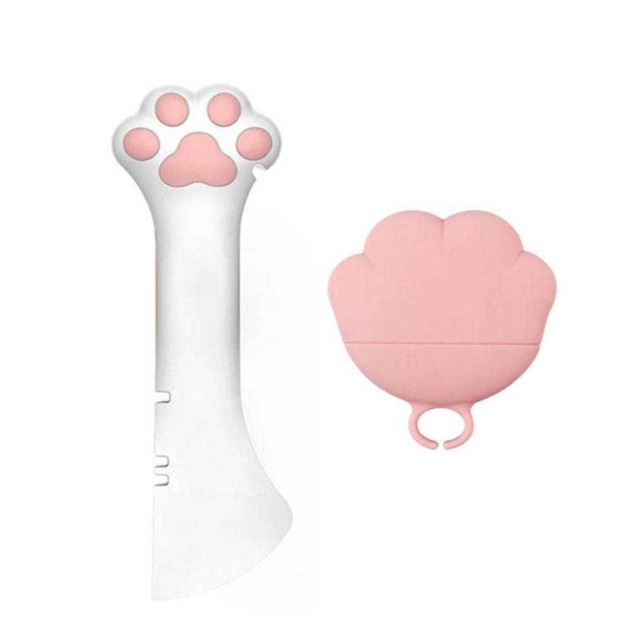 2-in-1 Short-scoop Can/Jar Opener + Scooper for Pet Food Pets Possessions