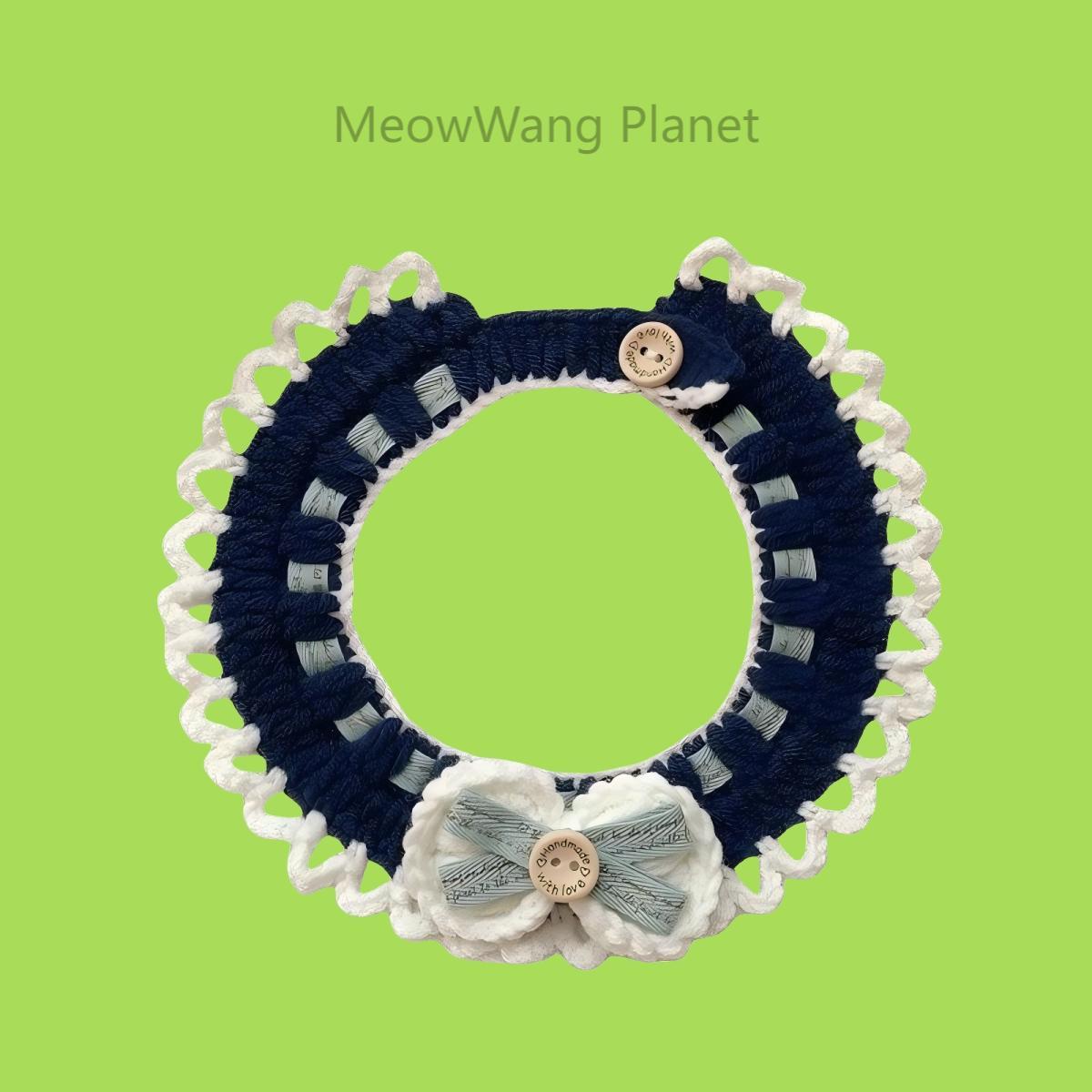 Beautiful Knitted Pet Collar for Cats & Small Dogs Pets Possessions
