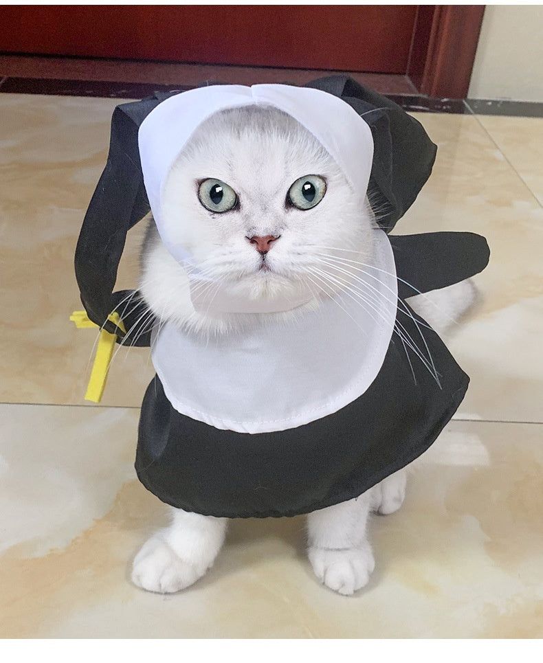 Blessed Paws Nun Costume for Cats & Dogs Pets Possessions LLC