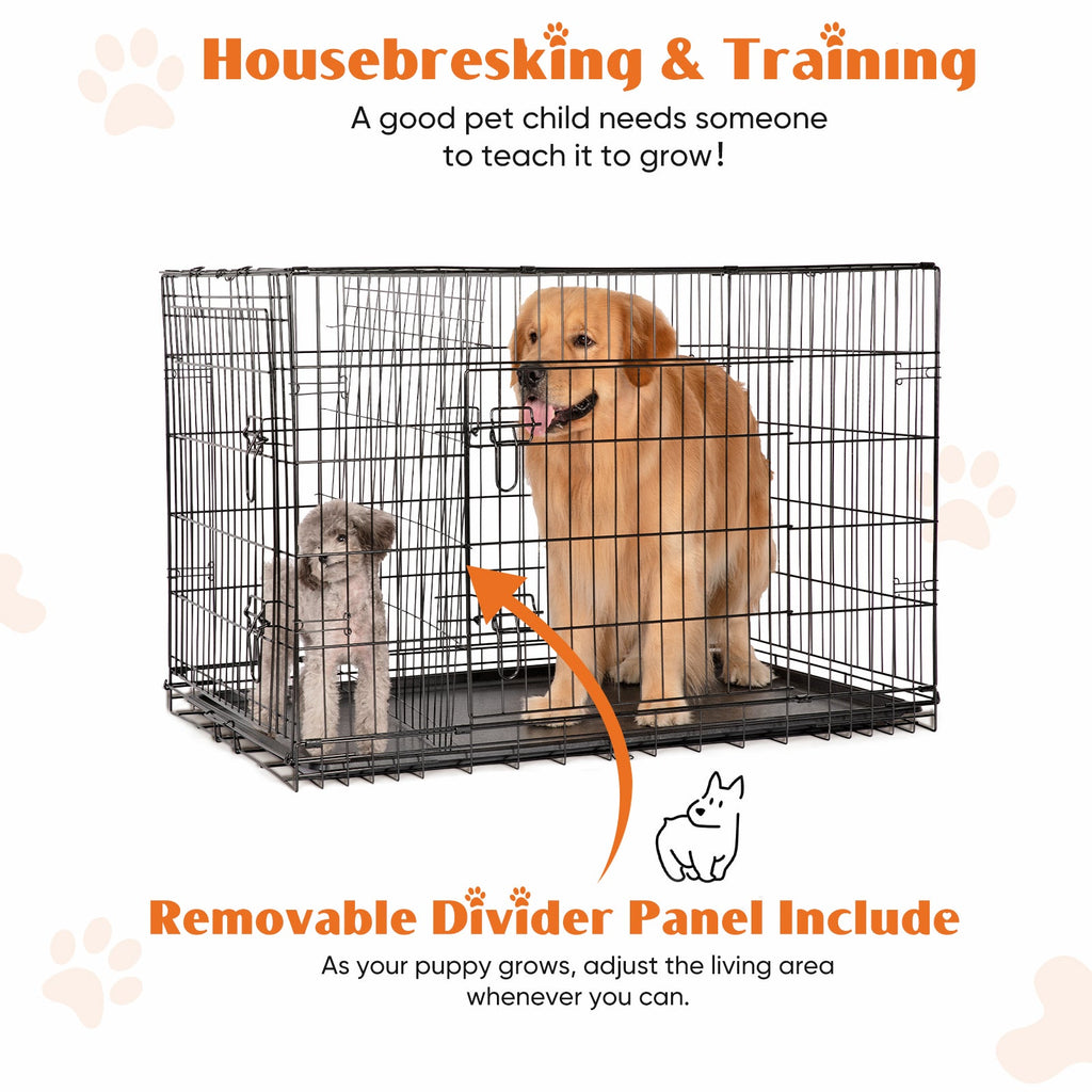 Durable Dog Crate with 2 Doors Pets Possessions LLC