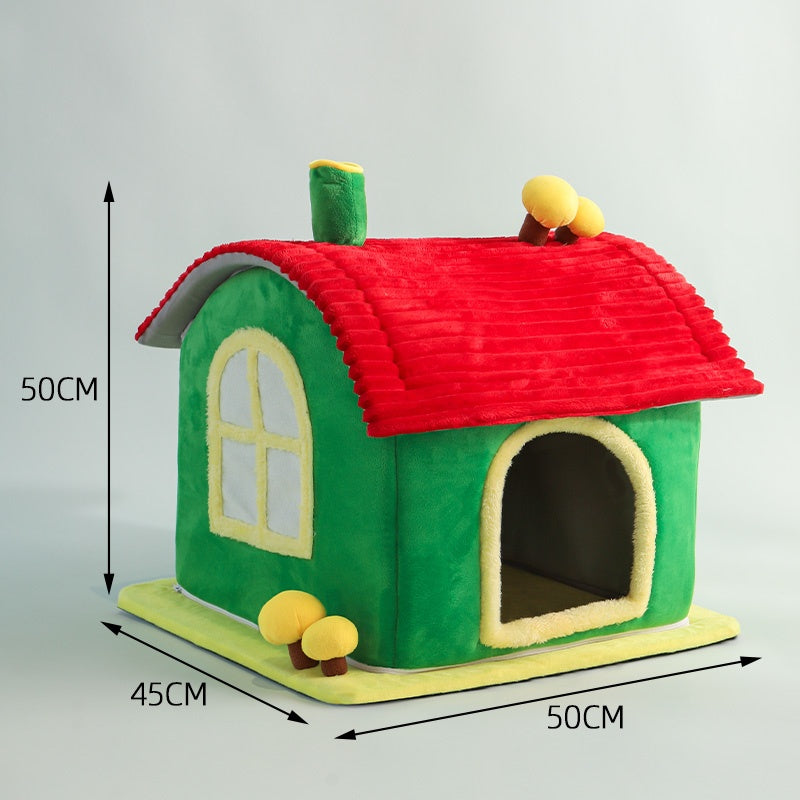 Vibrant Pet House with Ample Interior Space for Cats & Dogs Pets Possessions