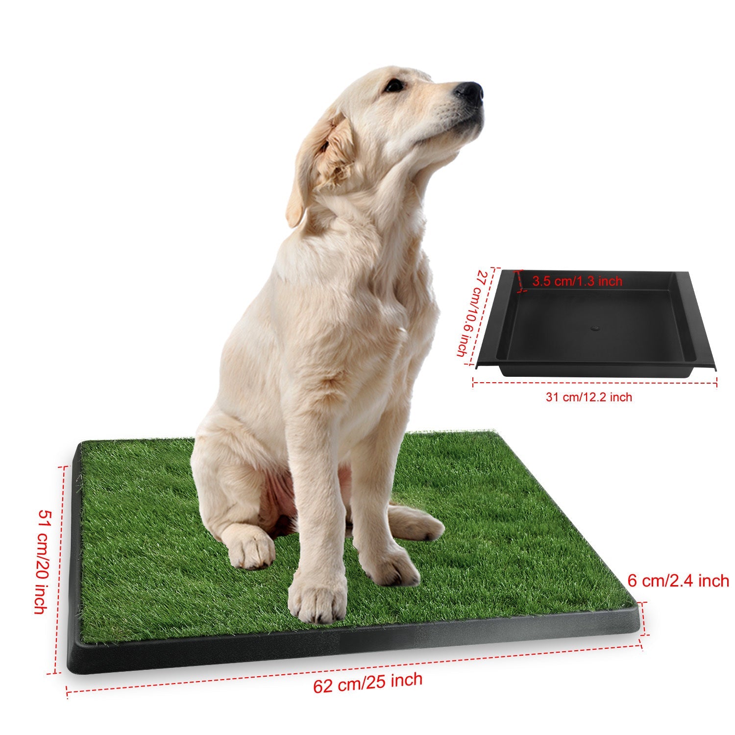 1Pc Potty Training Artificial Grass Pad for Dogs. (Easy Cleaning) Pets Possessions