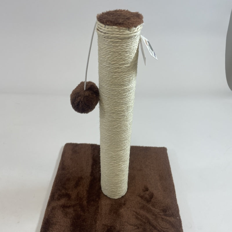 Beautiful Brown Cat Climbing Frame & scratching Post with Swinging Toy for Cat Stimulation Pets Possessions