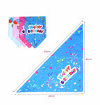 Cute Polyester Pet Birthday Triangle Scarf Pets Possessions LLC