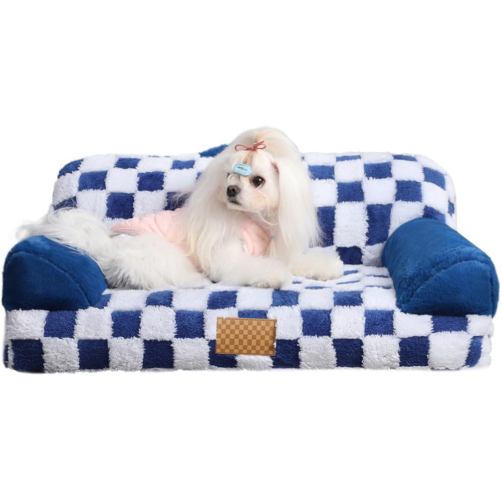 Jacquard Luxury Checkerboard Pattern Bed for Cats & Dogs Pets Possessions