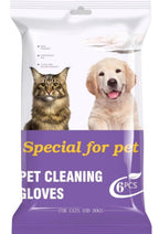 PROKEI 2-in-1 PET Cleaning Hypoallergenic, Deodorizing Gloves and Wipes for Cats & Dogs Pets Possessions
