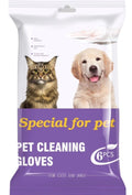 PROKEI 2-in-1 PET Cleaning Hypoallergenic, Deodorizing Gloves and Wipes for Cats & Dogs Pets Possessions