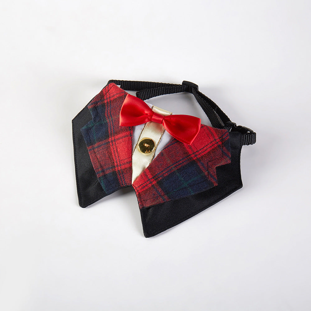 Adjustable Suit with Bow Tie Bibs for Cats & Dogs Pets Possessions LLC