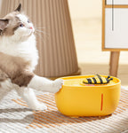 Cutesy Honey Bee Auto Filter USB, Electric Recirculating Filtring Water Fountain for Cats & Dogs Pets Possessions