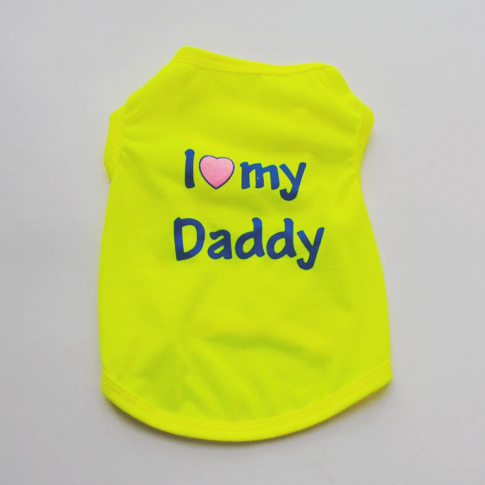 Pet Parent Favs,I Love my Daddy, Love Mommy Shirt for Cats & Dogs