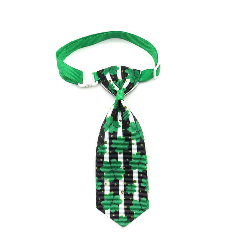 Beautiful St. Patrick's Day Four-leaf Clover Bow Ties Pets Possessions LLC