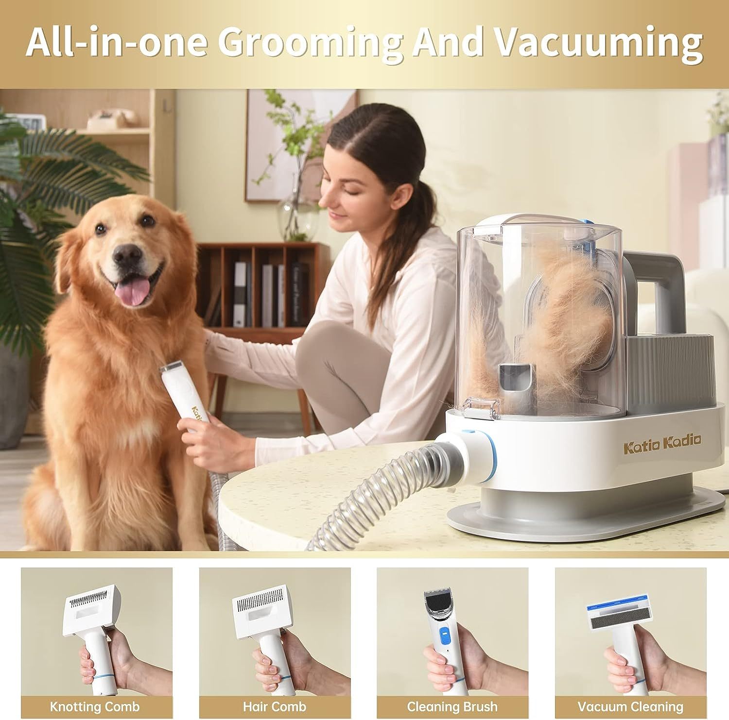Katia Kadia Professional 5-in-1 Grooming Kit  (Must Have) Pets Possessions