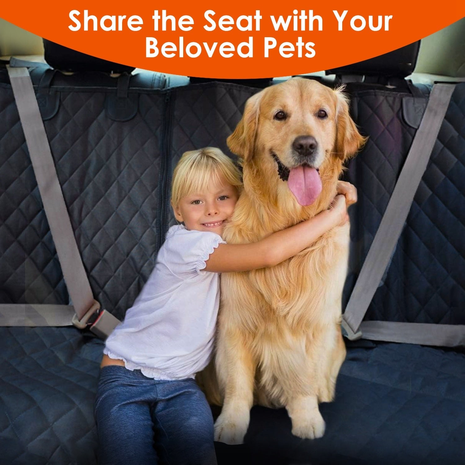 Durable Rear Car Seat Protector for Cats & Dogs Pets Possessions