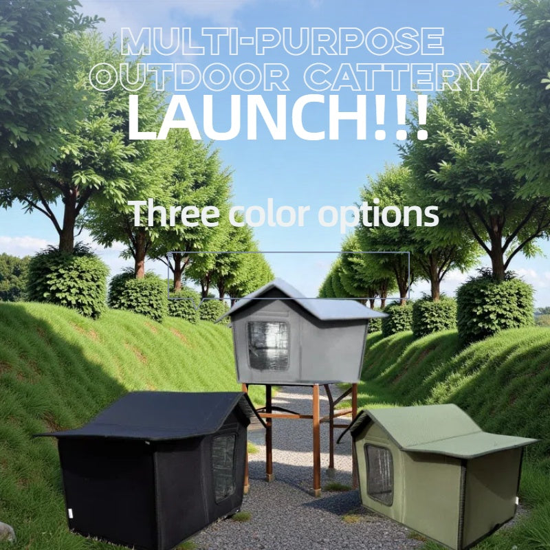 Rainproof + Windproof Portable Outdoor Home for Cats & Dogs Pets Possessions