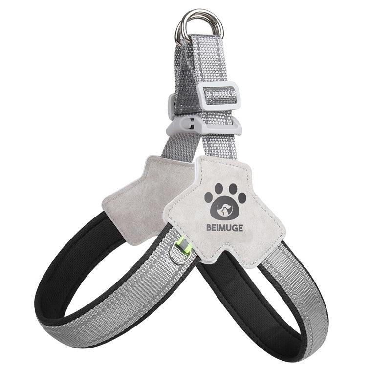 Adjustable Pet Harness + Leash with Reflective Stitching for Safety at Night for Dogs Pets Possessions