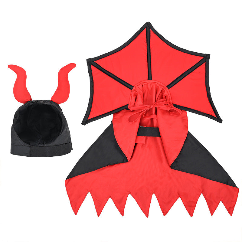 Fangs & Fashion Vampire Cape for Pets – Hooded Cloak Costume for Cats & Dogs Pets Possessions LLC