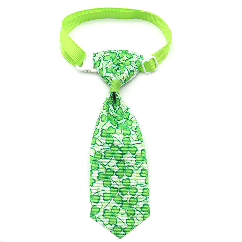 Beautiful St. Patrick's Day Four-leaf Clover Bow Ties Pets Possessions LLC