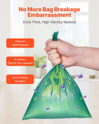 270 Pcs Lavender Scented Biodegradable Waste Bags + Refillable Bag Dispenser for Dog Waste Pets Possessions