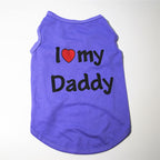 Pet Parent Favs,I Love my Daddy, Love Mommy Shirt for Cats & Dogs