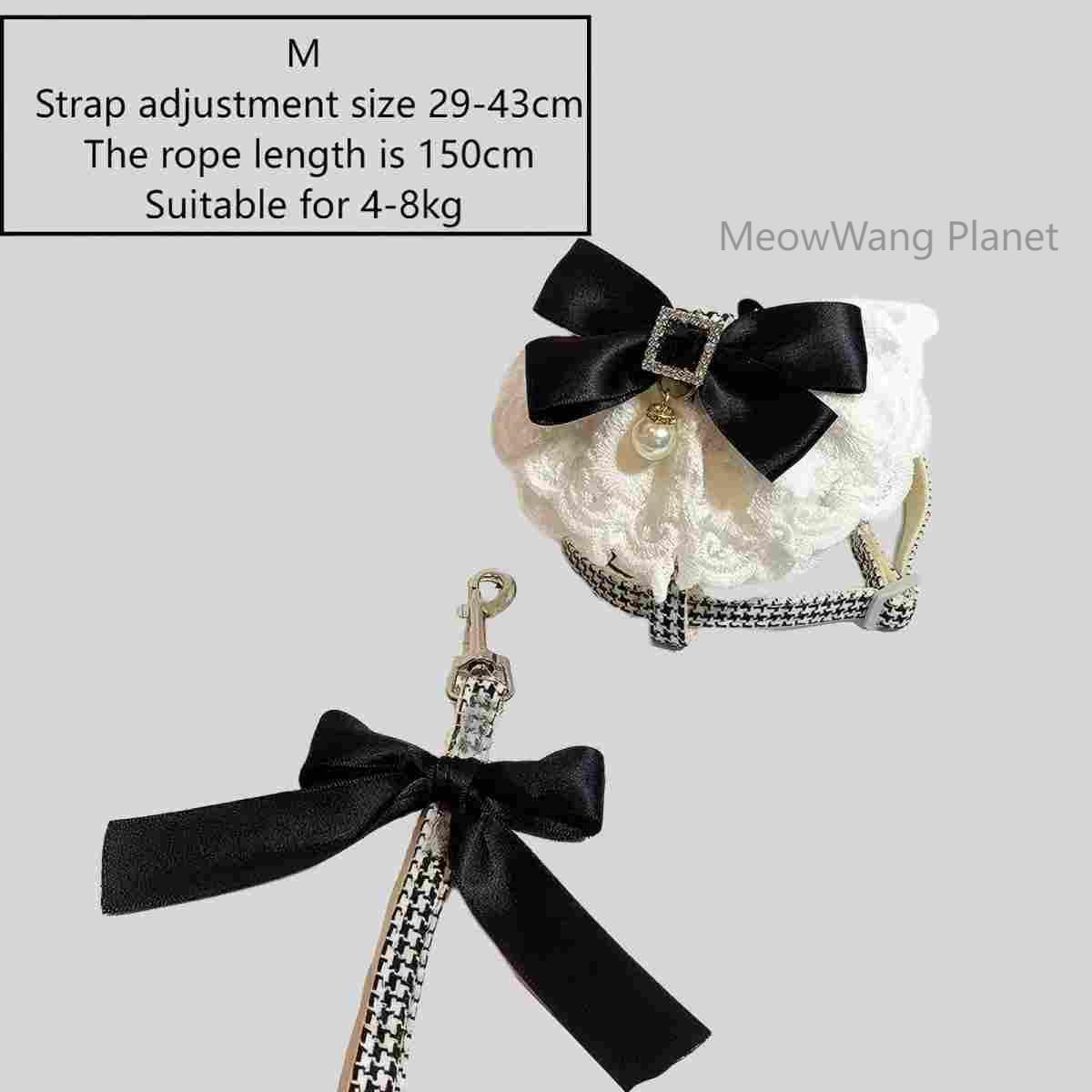 Luxury Lace Harness + Leash Set for Cats & Small Dogs Pets Possessions