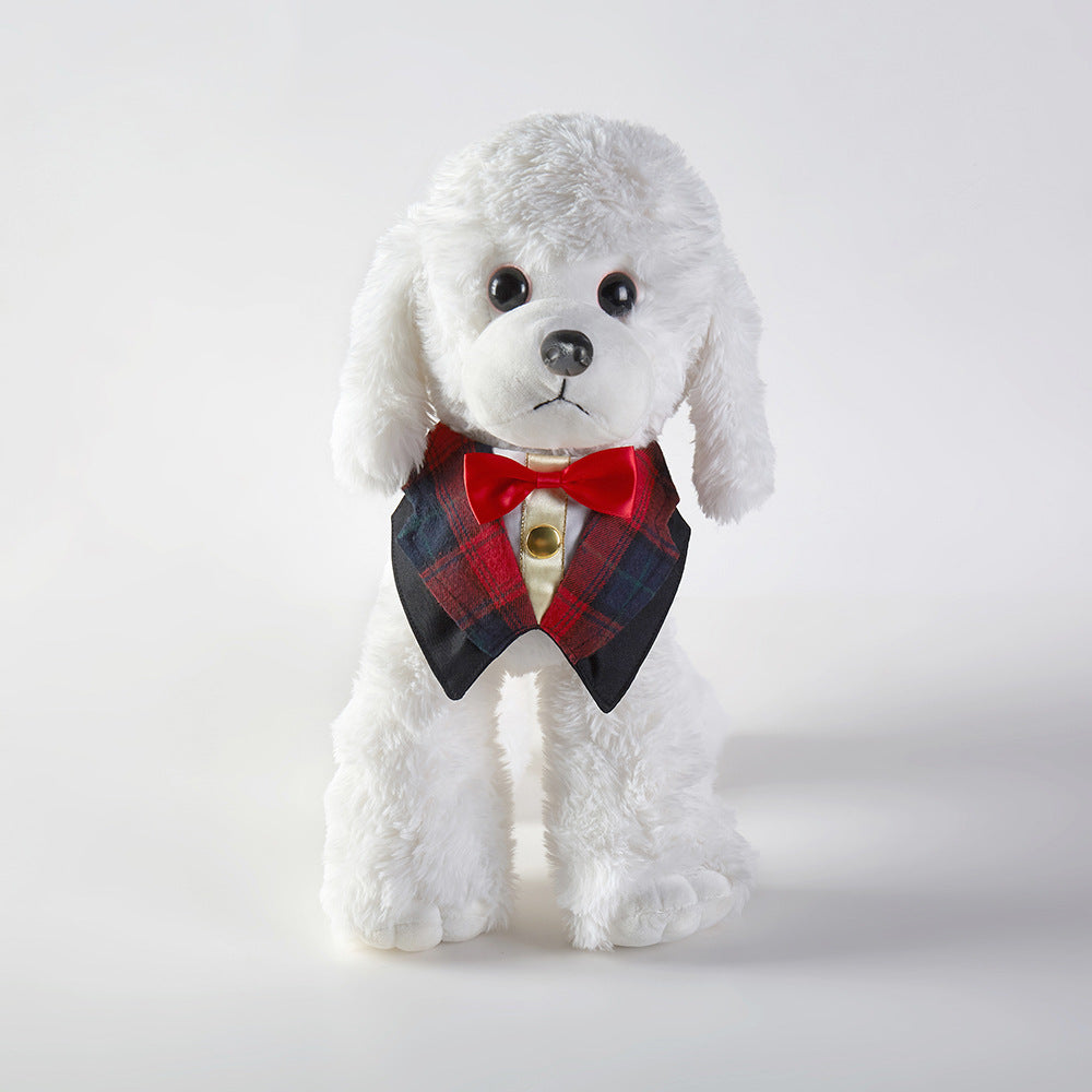 Adjustable Suit with Bow Tie Bibs for Cats & Dogs Pets Possessions LLC