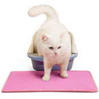 Pink Double Layer Rice Shaped Cat Litter Pad Pets Possessions