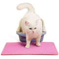 Pink Double Layer Rice Shaped Cat Litter Pad Pets Possessions