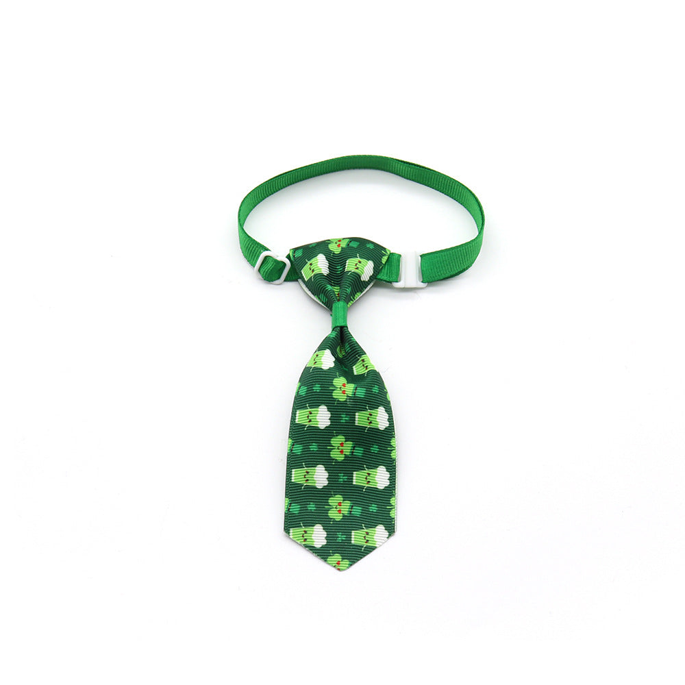 Beautiful St. Patrick's Day Four-leaf Clover Bow Ties Pets Possessions LLC
