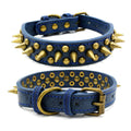 Retro Studded Spiked Rivet Leather Collar for Dogs S-XL Pets Possessions