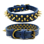 Retro Studded Spiked Rivet Leather Collar for Dogs S-XL Pets Possessions
