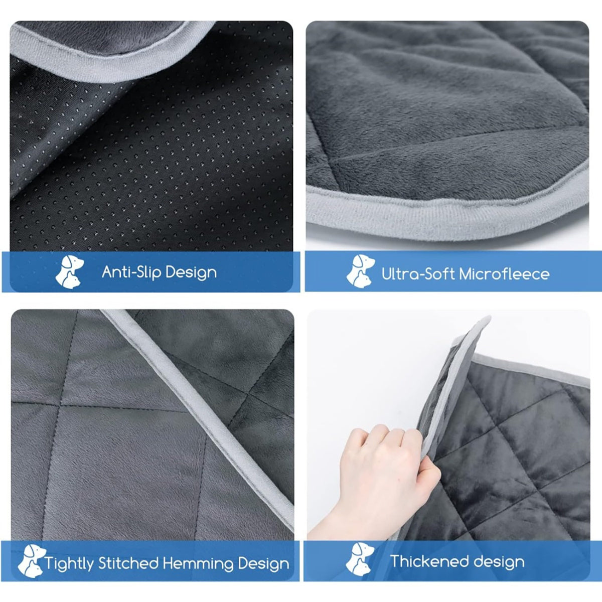 Non-Slip Warm Thermal Self-Heating Mat for Cats & Dogs (Easy Cleaning) Pets Possessions