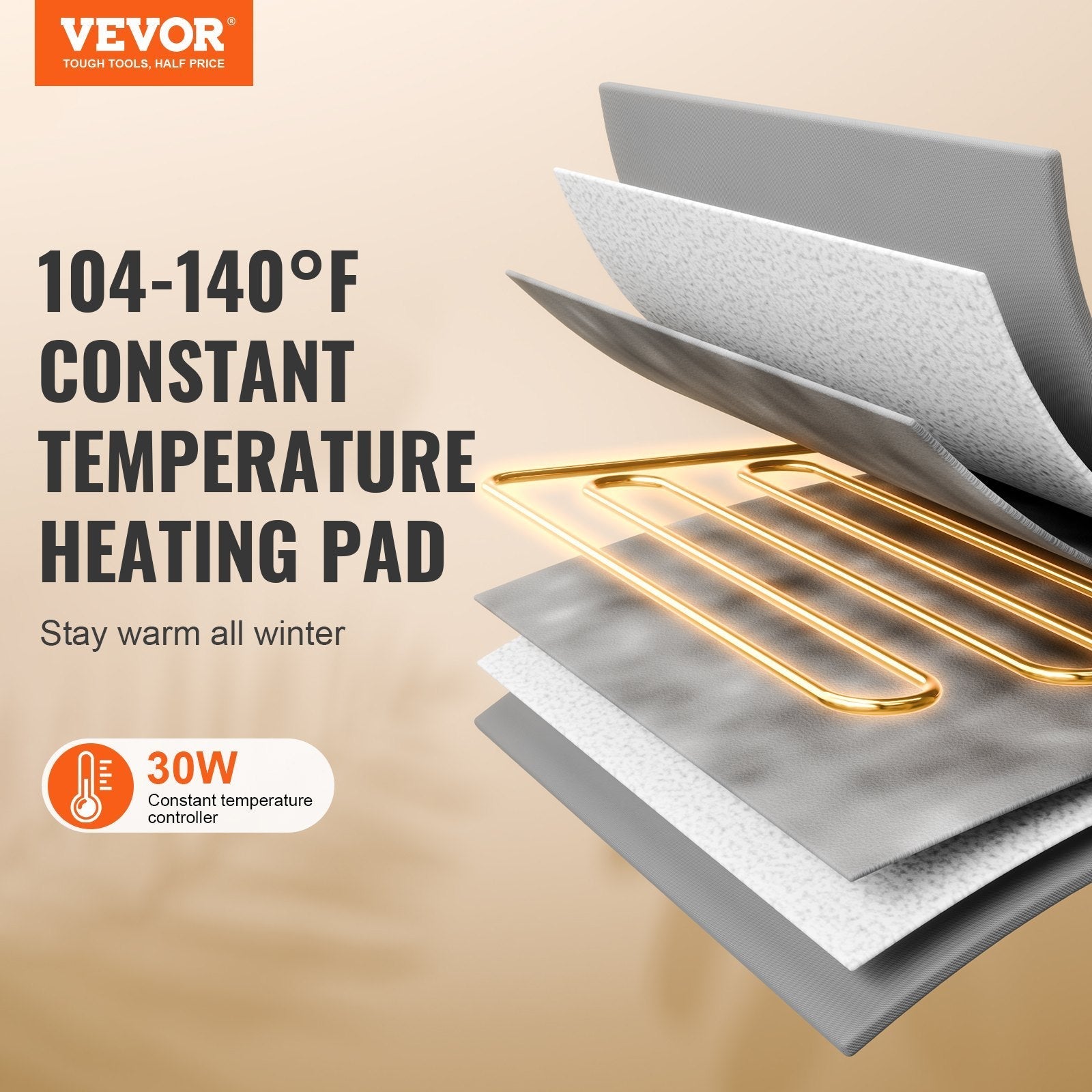 VEVOR Foldable Shelter with Heated Pads for Cats Pets Possessions