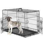Durable Dog Crate with 2 Doors Pets Possessions LLC